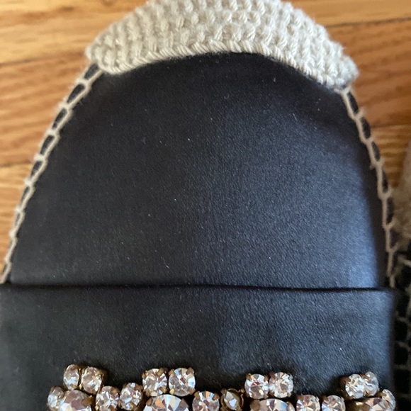 ROGER VIVIER Paris Flower Strass Satin Espadrillas. Leather inside. Size 5 🌟HP🌟 - Picture 10 of 10